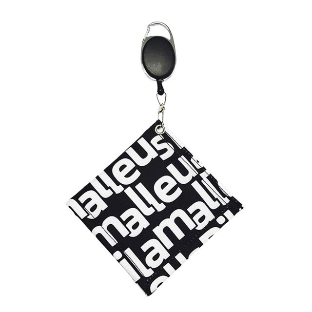 Toalla de pelota con llavero retráctil, paño de limpieza portátil, cabeza de palo de pelota de golf Negro Cola limpiador de pelotas de golf