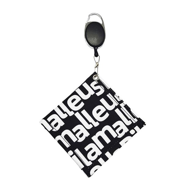 Limpiador portátil de palos de pelota de golf con clip, toalla, arandela, retráctil, lavable, húmedo y seco, microfibra Oxford, para hombres y mujeres Negro Baoblaze limpiador de pelotas de golf