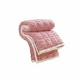 thumbnail image 1 of Maplenight Premium Thick Taffeta Velvet Queen Size Mattress Pad - Quilted Cotton, Foldable, Warm & Soft Flannel Cover - Multiple Colors Available Pink, 1 of 4
