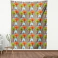 thumbnail image 3 of Mid Century Fabric by the Yard, Flying Hummingbird and Colorful Trees Simple Nature Modernist Art Approach, Decorative Upholstery Fabric for Chairs & Home Accents, 1 Yard, Multicolor by Ambesonne, 3 of 4