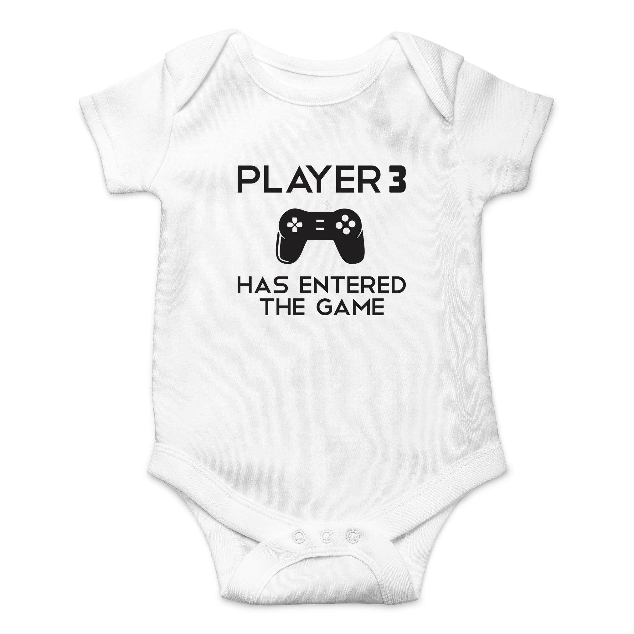 PLAYER 3 HAS ENTERED THE GAME BABY GROW VEST BODY SUIT FUNNY NOVELTY GAMER GEEK 