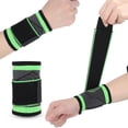 thumbnail image 3 of YM-Muñequera de compresión deportiva, vendaje envuelto, transpirable para Fitness, levantamiento de pesas, baloncesto, voleibol, muñequera deportiva, 3 of 10