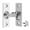 Silver, variant on Naierhg Door Hasp Latch Rustproof Corrosion Resistant Easy Assembly Mini Size 90-Degree Door Latch Sliding Door Lock Latch Silver
