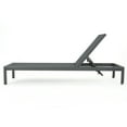thumbnail image 2 of Miller Outdoor Aluminum Chaise Lounge with Dark Grey Mesh Seat, Set of 4, Grey, 2 of 7