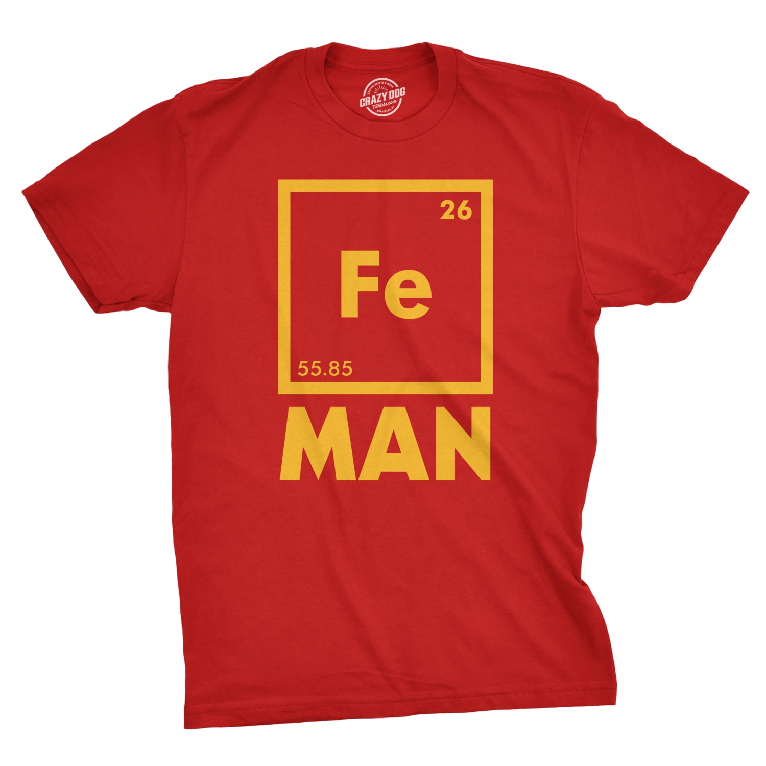 Mens Iron Man Science T Shirt Cool Novelty Funny Nerdy Graphic Print Tee Guys Red 4XL Walmart