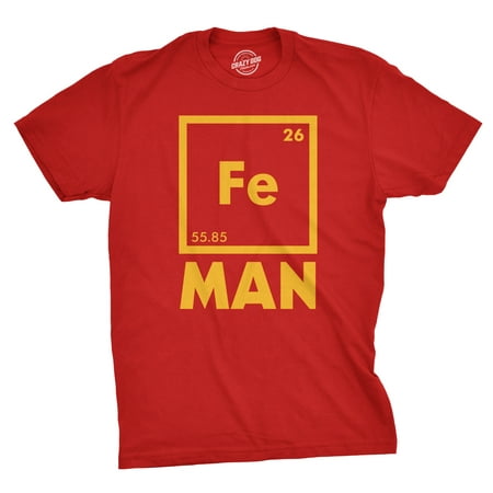 Mens Iron Man Science T Shirt Cool Novelty Funny Superhero Tee For