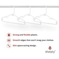 thumbnail image 4 of Kids Plastic Hangers, Children's Hangers for Baby, Toddler, and Child Clothes - Everyday Standard Use - Ideal for Boys and Girls Closet, Clothing, Pants, Coats, and More - White, 20 Pack, 4 of 4