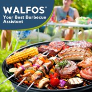 Kabob Skewers, Walfos 10pcs 16.8 inches Long Stainless Steel BBQ Skewers, Flat Metal Shish Kebab Skewers, No Rust & No Spikes, Dishwasher Safe, Great for Grilling, Meat Shrimp and Chicken Vegetable