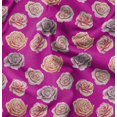 thumbnail image 1 of Soimoi Pink Poly Georgette Fabric Rose Floral Print Sewing Fabric Yard 42 Inch Wide, 1 of 6