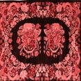thumbnail image 1 of Ahgly Company Indoor Square Medallion Red French Area Rugs, 5' Square, 1 of 4