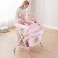 thumbnail image 6 of INFANS Portable Baby Changing Table with Wheels, Foldable Diaper Changing Station with Adjustable Heights, Large Organizer Storage for Newborn Infant, 6 of 9