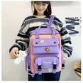 thumbnail image 4 of Four-Piece Student Campus School Bag Large-Capacity Nylon Backpack, 4 of 9
