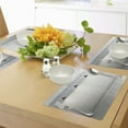 thumbnail image 4 of Ambesonne Black White Place Mats Set of 4, Modern Minimalist, Standard Size, Black and White, 4 of 6