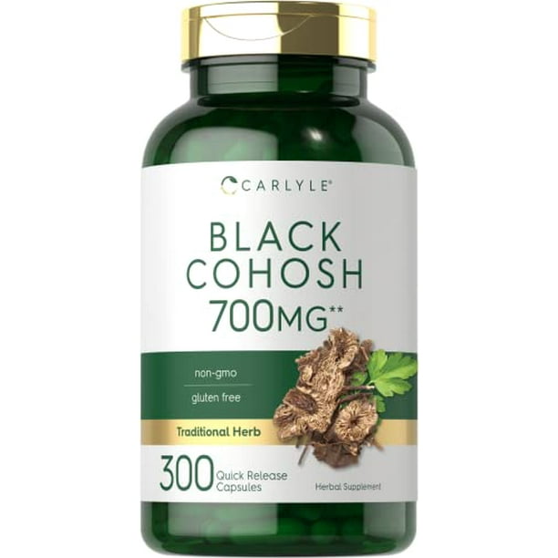 Black Cohosh Capsules 700mg 300 Count NonGMO, and Gluten Free
