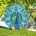 thumbnail image 4 of Peacock Rotating Wind Chimes For Outside Metal Hanging Decorations Gift Colorful Wind For Home Tree Ornaments, 4 of 4