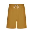 thumbnail image 5 of YLSDY Men's Summer Solid Drawstring Beach Shorts, Elastic Waist Comfort Fit, 5 Inch Lightweight Swim Trunks for Men Gold XXL, 5 of 7