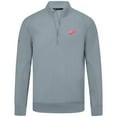 thumbnail image 2 of Men's Levelwear Gray Detroit Red Wings Upright Tri-Blend Quarter-Zip Pullover, 2 of 3