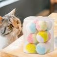 thumbnail image 4 of 12pcs Cat Toy Ball Cute Colorful Yarn Puff Balls Fun Kitten Fuzzy Balls Small Cat Pompom Balls Toys for Indoor Cats Interactive Soft Quiet Cat Toy Balls, 4 of 6