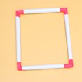 thumbnail image 5 of 1Pc Square Embroidery Frame Portable Cross Stitch Frame for Embroidery Quilting Needlepoint Random Color (Post-assembly Inner Diameter 25x30cm/9.8x11.8inch), 5 of 5
