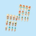thumbnail image 6 of Aurgiarme 24pcs Press On Nails Theme False Nails with 3D Beach Ornament French Nails Art Manicure Stick On Nails for Women, 6 of 8