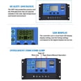 thumbnail image 3 of Yeacher 20A Solar Controller, Upgraded Solar Panel USB Port Solar Panel Battery Intelligent Regulator, Multi-Function Adjustable LCD Display Street Light Controller, 3 of 7
