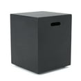thumbnail image 2 of Mayfair Lightweight Concrete Outdoor Tank Holder Side Table, Dark Gray, 2 of 8
