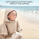 thumbnail image 2 of Toalla de playa con capucha ZICOTO para niños, algodón gofrado, 2 of 7