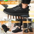 thumbnail image 3 of Safety Shoes Men's Lightweight Work Shoes Breathable Steel Toe Shoes Non-Slip Air Cushioning 7.5-11.5, 3 of 7