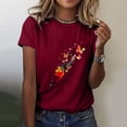 thumbnail image 4 of DHFJKG Women Casual Graphic Printed Tee Short Sleeve Crewneck T Shirt Loose Fit Summer Casual Blouses Comfortable Tops, 4 of 4
