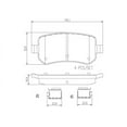 thumbnail image 2 of Brembo Brake Pad P24080N NAO; FMSI Number D1021-7926; Ceramic; Set Of 4; With Hardware, 2 of 2