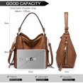 thumbnail image 3 of Women Handbags Fashion Hobo Bags Faux Leather Shoulder Bag Ladies Synthetic Medium Size Tote Bag Crossbody Bags Brown, 3 of 8