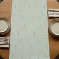 thumbnail image 5 of Sage Green Ombre Table Runner, Farmhouse Stripes Modern Abstract Art Washable Cotton Linen Table Runners 108 Inches Long, Dresser Scarf Runner for Dining/Living Room/Kitchen/Square Tables 13''x108'', 5 of 9