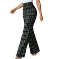 thumbnail image 5 of Blmnix Plaid Comfy Work Pants Women High Waist Fashion Palazzo Oversized Sweatpants for Women Ankle Wide-Leg Trousers, 5 of 8