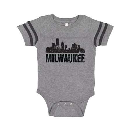 

Inktastic Milwaukee Skyline Grunge Gift Baby Boy or Baby Girl Bodysuit
