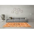thumbnail image 3 of Ahgly Company Indoor Rectangle Abstract Orange Modern Area Rugs, 7' x 10', 3 of 4
