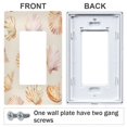 thumbnail image 3 of Yayeee Rocker Switch Wall Plate 3-Gang 6.5"x4.6" Home Decorative Outlet Cover, Pink Seashell, 3 of 6
