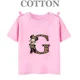 thumbnail image 5 of Camiseta de algodón con letras del alfabeto A a G de Disney Mickey, camisetas informales de moda de verano para niños y niños, camisetas de manga corta con cuello redondo, 5 of 5