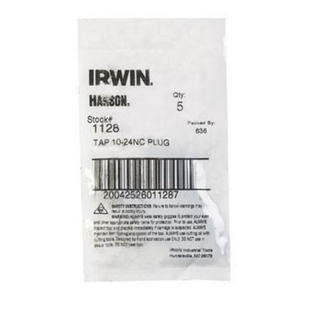 

5PC Irwin Irwin 1128ZR Hanson SAE Plug Taps High Carbon Steel 10-24Nc
