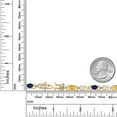 thumbnail image 6 of 18K Yellow Gold Plated Silver Yellow Citrine and Blue Created Sapphire and Lab Grown Diamond Bracelet for Women | 4.21 Cttw | Gemstone November Birthstone | Oval 6X4MM | Length 7.25 inches, 6 of 6