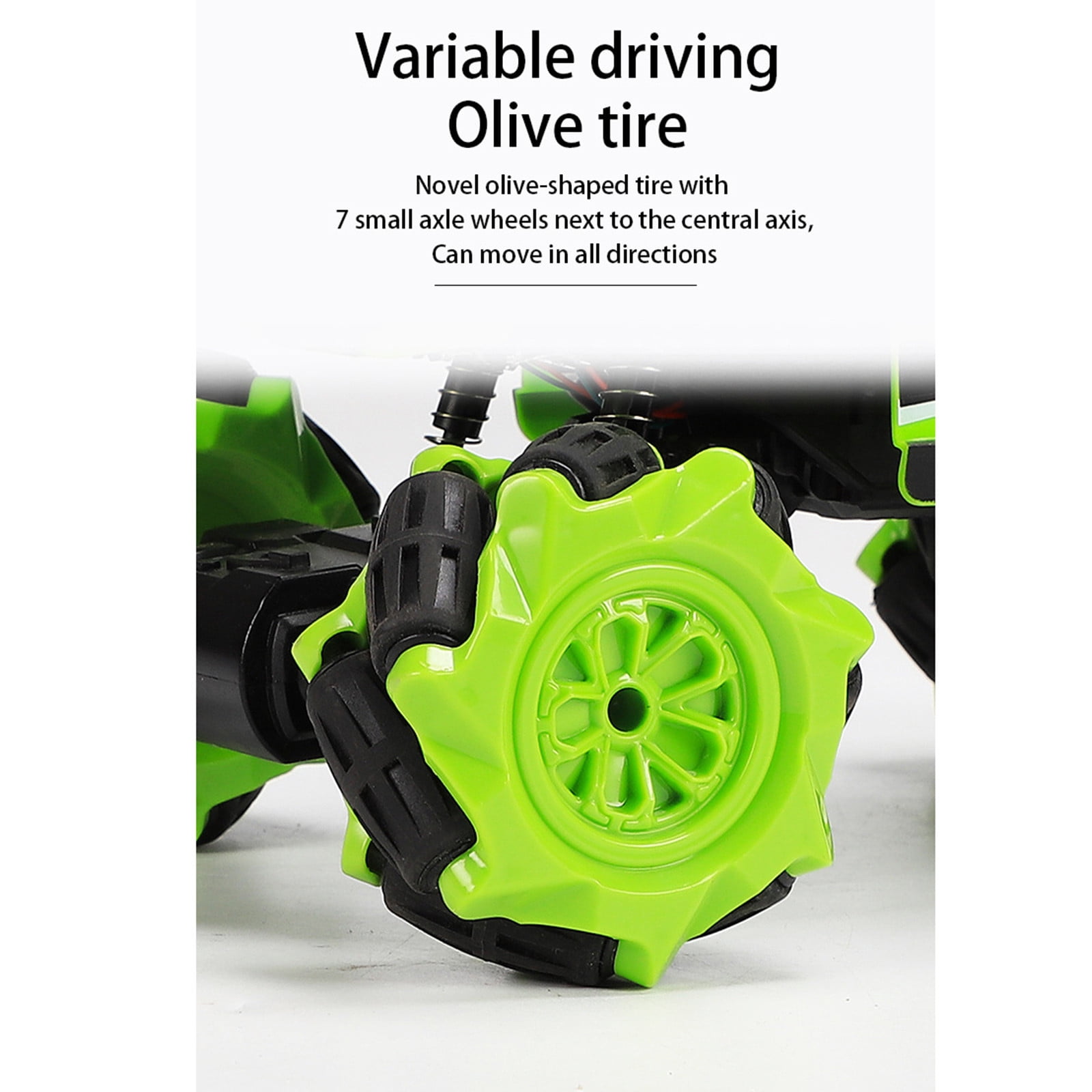 Green 4Wd Remote Control Stunt Car Gesture Sensing Twisting Off-Road Led Climbing Crawler Toy