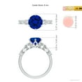 thumbnail image 4 of ANGARA Lab Grown 2.2 Ct Blue Sapphire Diamond Engagement Ring for Women in 14K White Gold (Size-8mm) | September Birthstone, Anniversary, Jewelry Gift for Women | Lab-Grown Blue Sapphire Ring, 4 of 8
