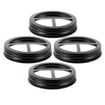 thumbnail image 1 of Nestingho 4Ud Tapas Metálicas Negras Para Frascos Mason Jar Para Almacenamiento Higiénico Y, 1 of 8