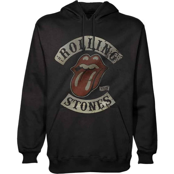 The Rolling Stones Unisex Pullover Hoodie Sweatshirt 1978 Tour (Medium)
