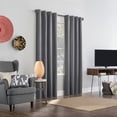thumbnail image 4 of Sun Zero Enzi Herringbone Draft Shield Fleece Insulated 100% Blackout Grommet Curtain Panel, Adult, 4 of 5