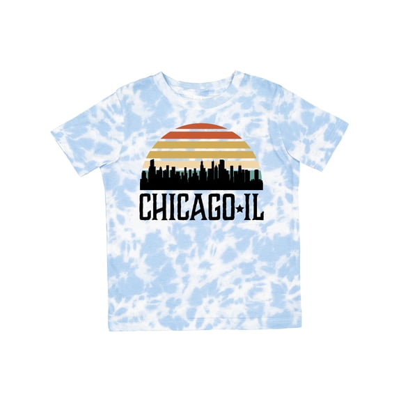 Inktastic Chicago Illinois Skyline Vintage Boys or Girls Toddler T-Shirt