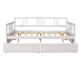 thumbnail image 6 of Tcbosik Wood Full Size Daybed with 2 Storage Drawers for Bedroom/Living Room, White, 6 of 10