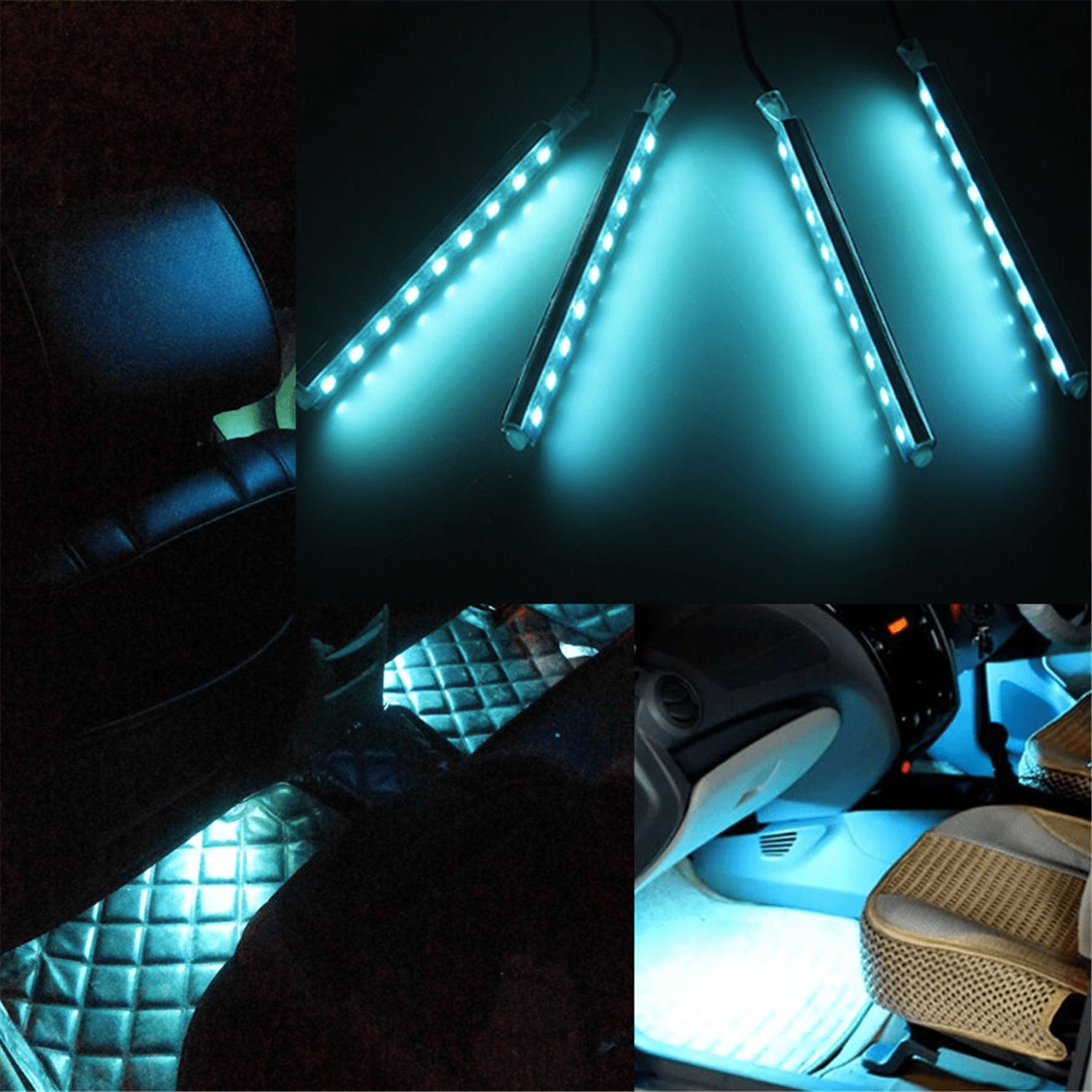 Car LED Interior Decorative Strip Lights, DC 12V (72 LEDs) Multicolor Music  Active Car Strip Lights Under Dash Lighting Kit - AliExpress