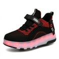thumbnail image 3 of Kids Wheels Shoes with Lights Rechargeable Roller Skates Shoes Retractable Wheels Shoe LED Flashing Sneakers for Girls Boys Gift, 3 of 22