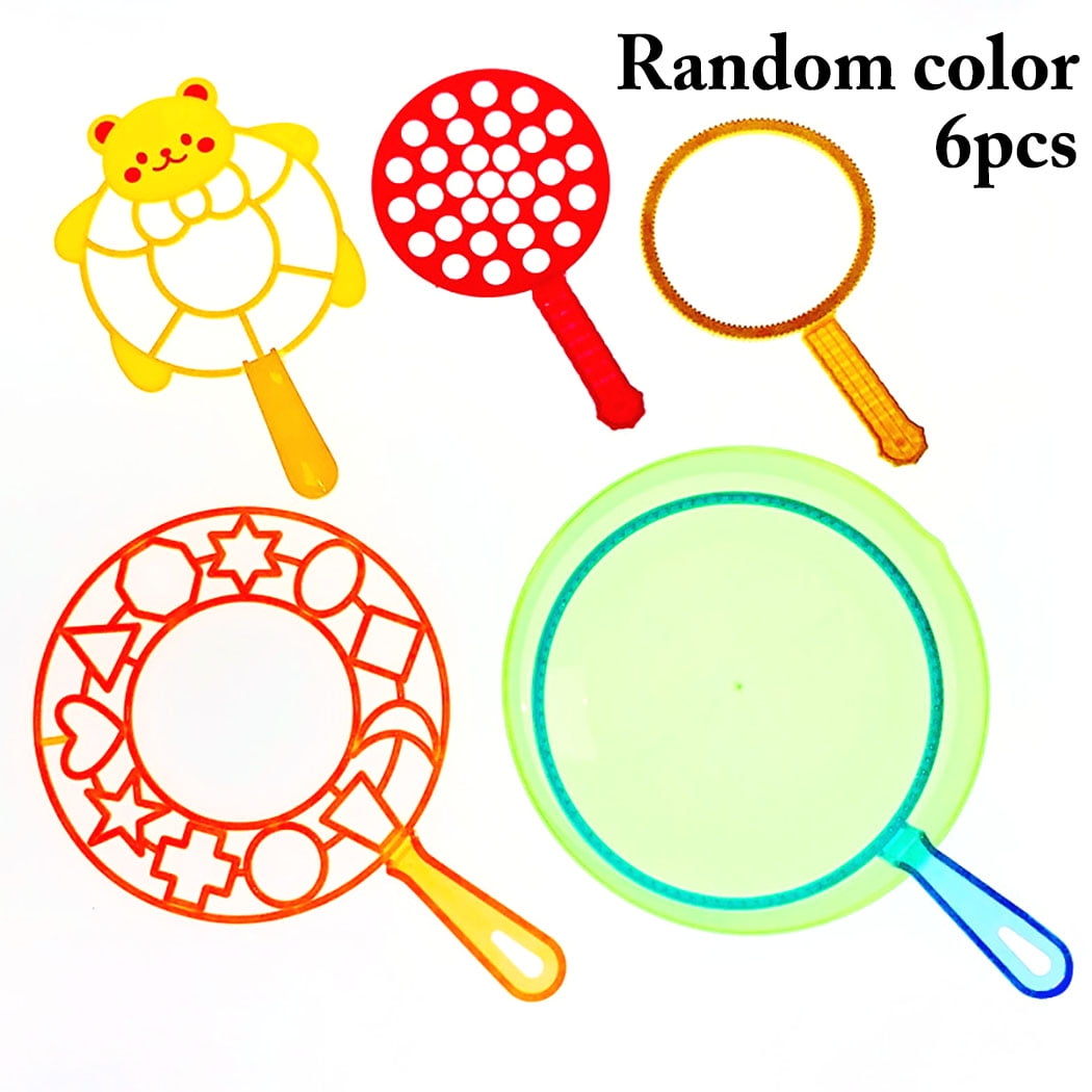 Funny Portable Bubble Wand Tool Bubble Make Outdoor Toy Kid Children Gift 6Pcs 
