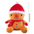 thumbnail image 3 of TOYOUME Gingerbread Man Plush Cloth Doll Pillow, Soft Stuffed Christmas Figurine, 9.45 Inches, 1-Piece, for Mantel Tree or Holiday Gift, D, 3 of 8